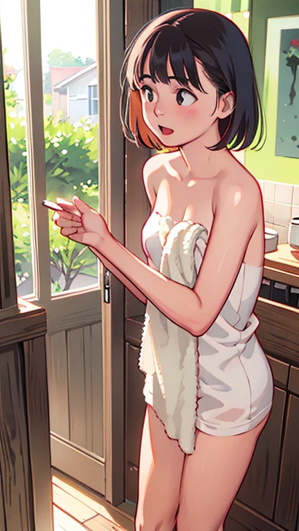 a beautiful young woman with brown short hair and bangs, with a slim figure and flat chest, posing seductively against a heart-patterned background, highly detailed, photorealistic, 8k, masterpiece,(nsfw,nude),(nsfw,pussy juice),(nsfw,sexy pose masturbation),