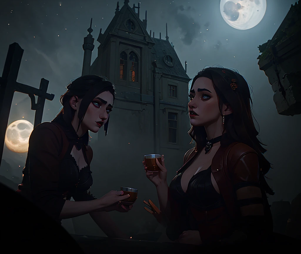 a sexy witch woman, beautiful detailed eyes, beautiful detailed lips, extremely detailed face, long eyelashes, steampunk club, grim reaper, sitting at a table, having a drink, chiaroscuro lighting, dark moody atmosphere, intricate clockwork mechanisms, brass and copper accents, steam punk style, moody dramatic lighting, deep red and orange color palette, cinematic composition, photorealistic, ultra-detailed, 8k, best quality, masterpiece