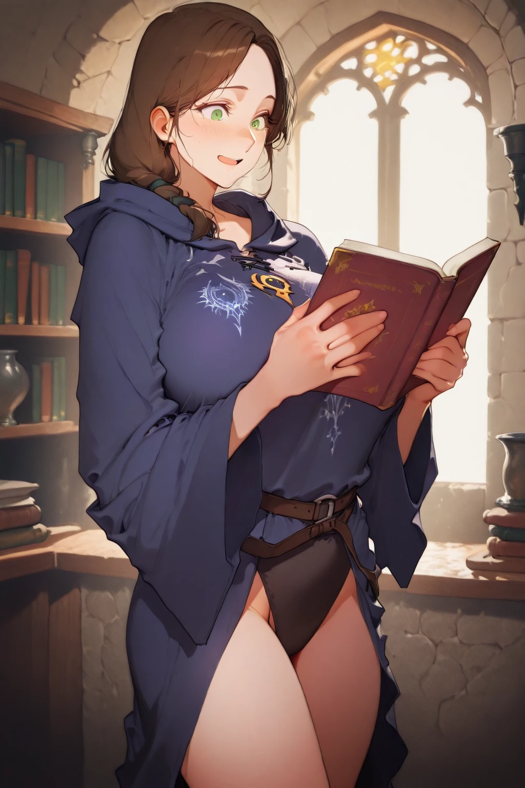 breathtaking (best quality, masterpiece, detailed, 8k)
RAW, realistic cinematic photo, Angelic female anthro furry fox, mage, detailed fur, red fur, narrow muzzle, sultry yellow eyes, slit pupil, red hair, Textured long bob, black nails, wearing ornate robes, opulent magical equipment, green hooded cloak, small round glasses, carrying spell book, dynamic action pose, close up, A gate composed of interwoven vines and flowers, representing the connection between nature and magic, casting spells, defending against attackers, posed in misty forest battle, Mesmerizing (Radiant Aura:1.2), shot from dynamic angle, (masterpiece, award-winning, professional, HDR)