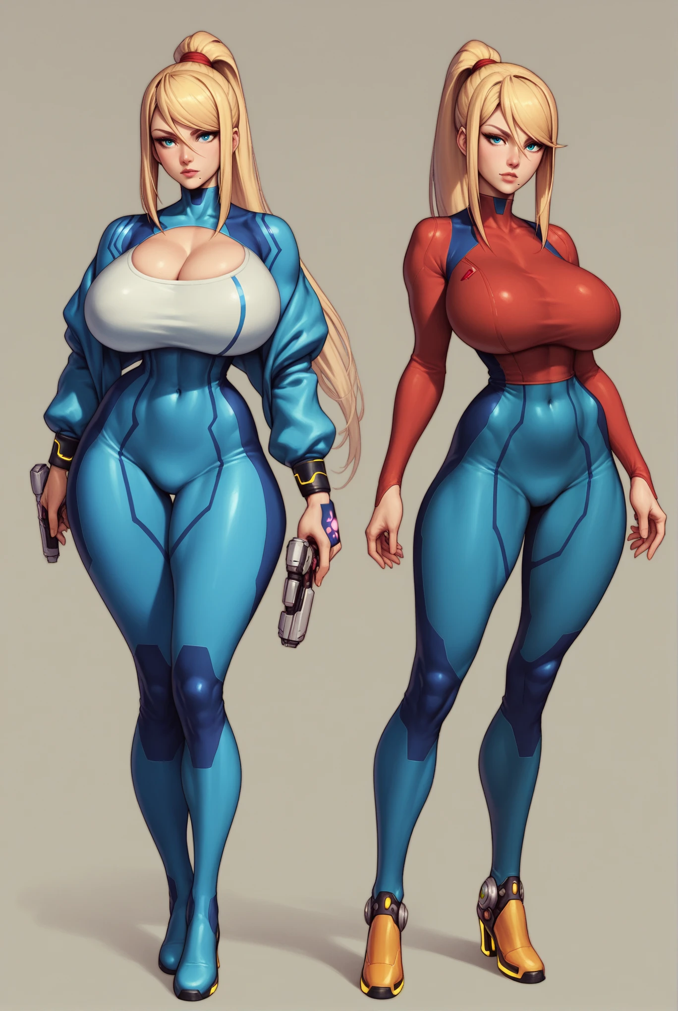 full bodyesbian,Three beauties,Stand in a row,One-piece tights,Conjoinment,Blue latex set,Standing on the ground,huge tit,Slim,long leges,Stand up straight,nothing background,Slim,extra long leg,Exhibited,Mannequin,