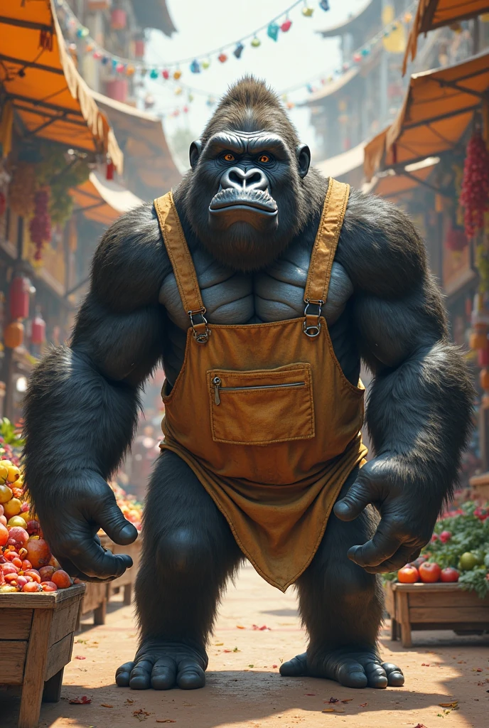 An ugly gorilla asking for money