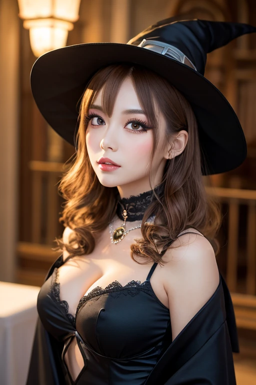 masutepiece, Best Quality, Illustration, Ultra-detailed, finely detail, hight resolution, 8K Wallpaper, Perfect dynamic composition, Beautiful detailed eyes, gothic lolita, off shoulder, beige wavy hair, huge-breasted, huge-breasted, Huge breasts, huge-breasted, huge-breasted, Gothic fashion, Gothic makeup, Bold sexy poses,Smile, Landmine fashion、20 years girl、Cute、Sexy shot looking at camera