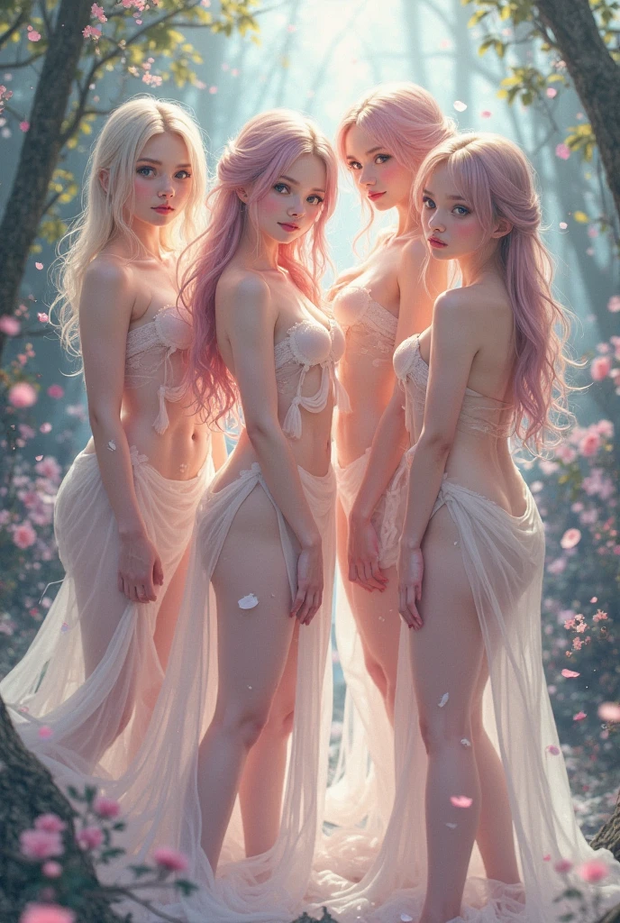 (((8k))), ((best quality)), ((masterpiece)), ((very high detailed)),((ultra realistic)), ((group portrait:1.5)), (((a ultra gorgeous incredibly beautiful 32 year old ultra sexual supermodel angelic mother brides together with their sons in the magical garden of Eden:1.5 ))), ((German pure Aryan race:1.5)), ((German fascist military mothers ready to breed with their sons in the garden of Eden :1.5)), (((seductive smile))), (((must have varying body sizes))), (( transparent sheer ultra short bridal gowns))), ((slutty make up:1.5)), ((full lips)), ((must have bright red lip sticks)), ((sheer bridal vale)), (((must be walking towards the camera))), (must have diamond waist chains:1.3), ((perfect belly button)), (large FF cupped mango shaped breasts:1.5), ((diamond belly button piercing)), (((varying facial features))), (always must be completely naked:1.3), ((very sexualised pussy)), (((always must have very long silver hair)), ((must have sparkling diamond queen crown)), (((must have naked vagina exposed))),((ultra detailed pink nude pussy:1.5)), ((very pale snow colour skin)), ((sparkling sheer silver metallic thigh highs)), ((very long sparkling diamonds necklace )), ((ultra realistic)), ((real life)), ((high resolution)), ((ultra realistic)