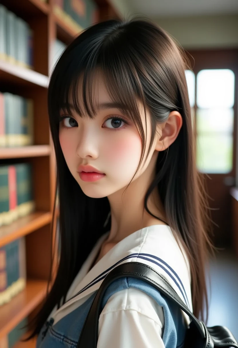 (1 nogizaka girl,raw photo,photo realistic:1.5),(best quality, high quality,HDR, highest quality,ultra high resolution,high resolution,high res,ultra high difinition,huge file size,8K,2K wallpaper,8K wallpaper,high quality texture,amazing,an extremely delicate:1.4),one girl, Japanese famous idol,beautiful face,small face,absurd,ridiculous,incredibly ridiculous,portrait,breasts close up,blurry background,(school teacher,cleavage,no makeup:1.2),medium skin,beautiful skin,detailed skin,small head,black hair,silky hair,(Japanese eyes:1.3),detailed eyes,black eyes,Japanese idol eyes,perfectly propotioned face,Japanese nose,5-fingers,(Light Particles, Lens Flare, Luminous Particles: 0.7),looking at viewer,bright lighting,professional lighting,girl