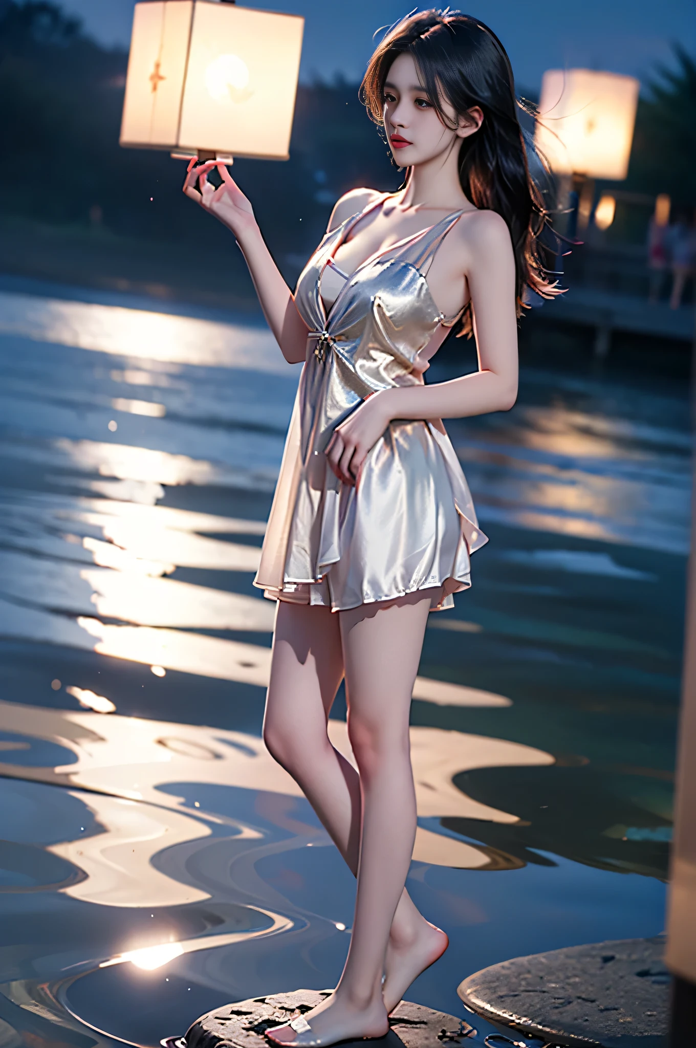 (8K TopQuality masterpiece: 1.2)(Realistic ProfessionalPhoto:1.37), VolumetricLighting. Tiny Girls, (((girl jumping into the water)))、Falling、splash water、shout、Luminous water surface、White and Bright colors, back lighting, Radiant PearlSkin with Transparency, sparkling highlights, Detailed KAWAII face with cute lips, long eyelashes, White Delicate lace clothes, Detailed open crotch, MotionBlur (Joyful Expressions LifeLike Rendering) {BabyFace|ThighGap|Dazzling RainbowColor Horizon}, {HiddenHands|Corrected BabyLikeHand} (Exposed:-0.6)