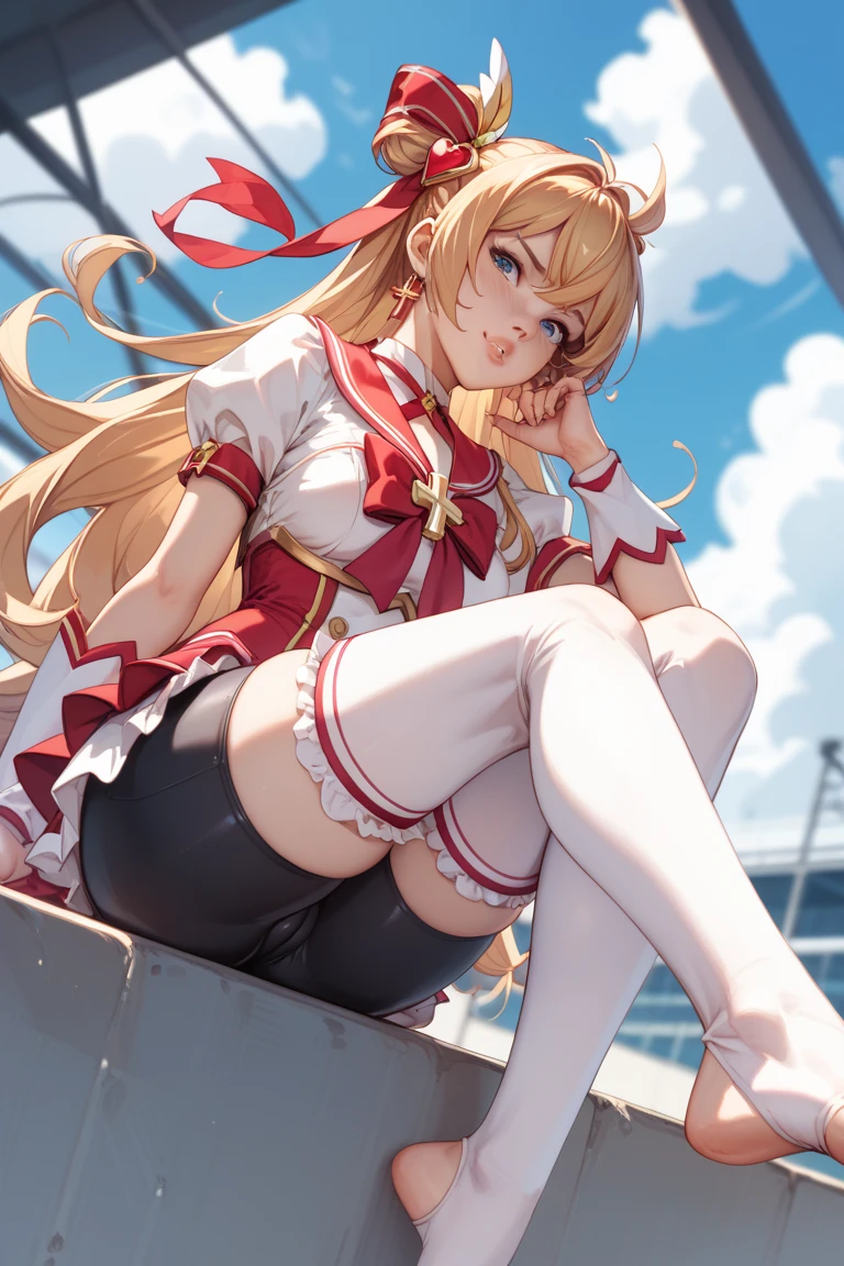 (high resolution:1.3), (16k, Detailed Images),  winter、Girl secretly shows pussy at amusement park