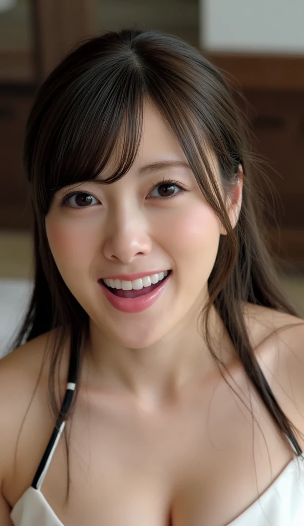 (8k, RAW Photos,Highest quality, High resolution:1.1), (Ultra-realistic:1.4),(Realistic:1.4), Realistic Face,Realistic Body,Realistic Skin,masterpiece,(cute:1.8), cute子たち, Fine black eyes,Innocent eyes,Cinema Lighting,Film Grain,jewelry,Earrings,((Elegant hairstyle、Medium Hair:1.1)),Cherry colored lips,Hair Ribbon,ponytail,Viewer,Long Hair,, (Hair gets wet from sweat、Recurve the body、Drenched in sweat、Ecstatic Eyes:0.6),((Ample breasts、Ecstatic expression:1.3)),Blurred Background, Eye focus , Bokeh,young, 85mm lens,young,Portraiture,Photon Mapping,Radio City,Physically Based Rendering,Asian,(Bedroom、Sit on the bed、masturbation、Put your finger in the vagina、Inserting a vibrator into the vagina、Panting、naked:1.3))