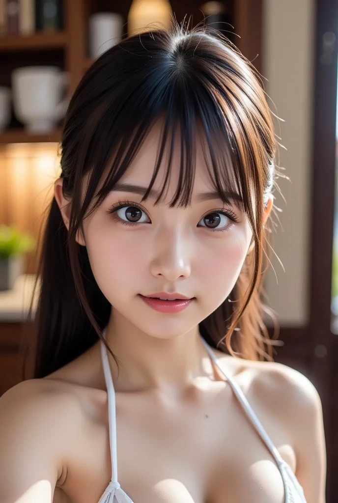 (Burstingly Big Breasts:1.3)、((masterpiece, 最high quality, 8k, One Girl))、high quality、masterpiece、Ultra-high resolution、beautiful girl、beautiful girl顔、Cute girl face、School Swimsuit、、Twin tails
