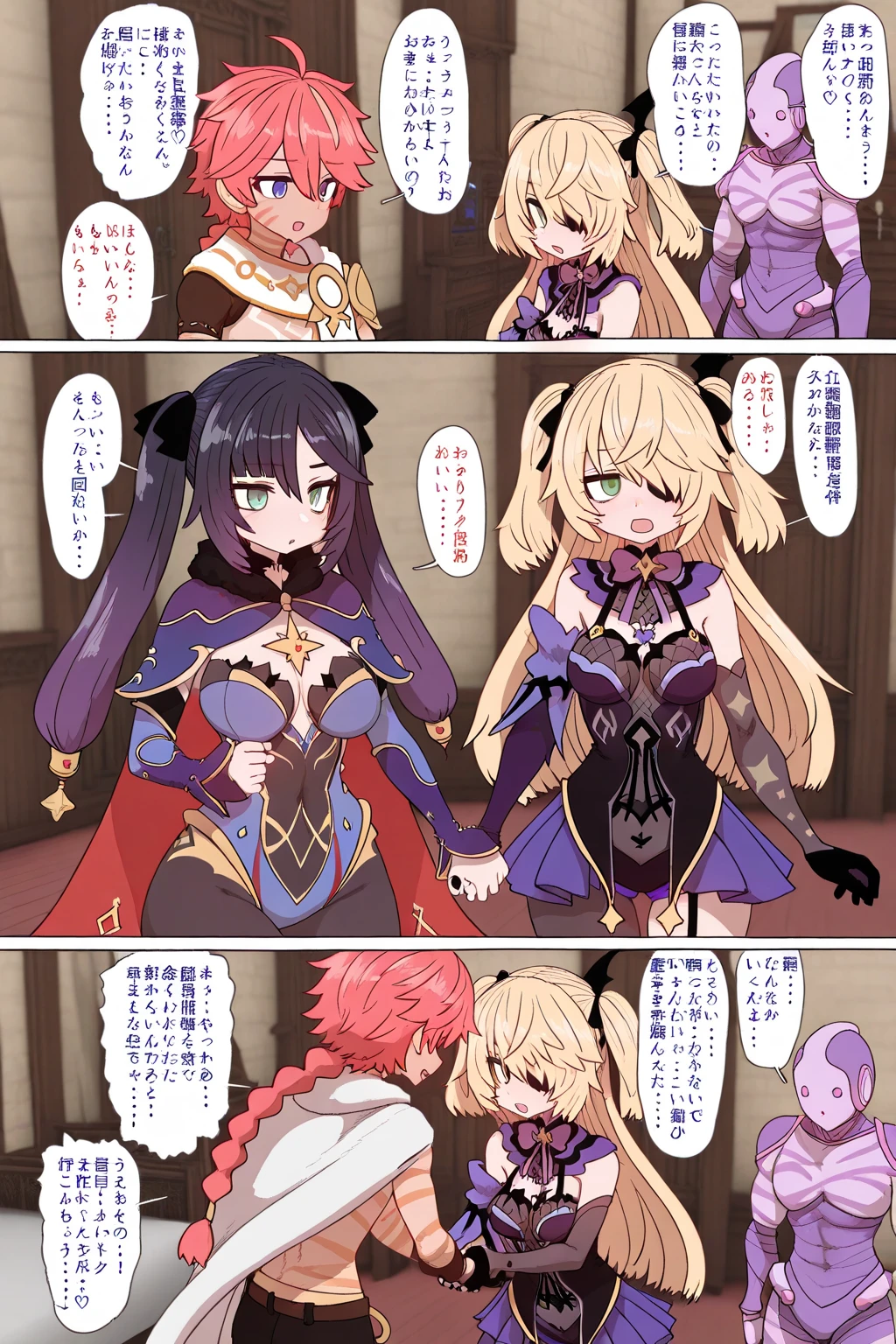 best quality, super fine, 16k, extremely detailed, delicate and dynamic, (3 women and 1 boy:1.4), cute woman,boy, baby face,black hair, pink eyes, A detailed eye, source_anime, high detail, hair ornament,smile, Young features, looking at viewer, (white background:1.3)fluffy hair, Elementary school girls,hair clips, Black Stockings,standing, underwear,teenage girl, belly button, skirt,beautiful illustrations, highest quality, pretty girl,beautiful girl, clear face, pastel colour ,blonde hair, smile, blush, にこやかなsmile, thighs,perfect hands, five fingereet,Three Succubi (symmetrical succubus wings), (triplets:1.2), (ribbon:1.1), tie, Bree, earrings, Suspicious face, alicious smile, Bruises and ugly facial features, young features, fluffy hair, (Open your mouth and laugh), Chiquita, Colossal tits, (Put your hands on your face), Ruffled uniforms, hair clips, (Ridicule:1.1), looking-down, Angle from behind, respected by women, (upward looking gaze:1.2), (hearts symbol:1.5), (lump of heart:1.5), (heart effect:1.5), (heart mark:1.5), demon tail, Devil's Taiuccubus, (super Colossal tits:1.3), (heart tattoo:1.3), Yodare, Devil's Tail, Chest Alignment, Girl Sandwich face sandwich (confused and blushing,kawaii facepose your ahegao), hug each other, catch them, そしてサンドイッチを作ってサンドイッチにhug each otherポーズ, (burying boy's face in cleavage:1.3), sandwich from front and back, Sullen expression 4p, boy looking away