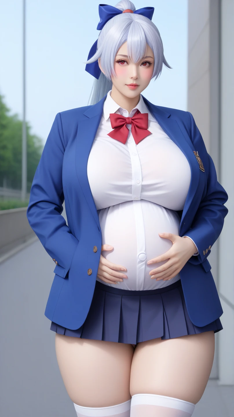 Hair Bow, black hair,Big Baby Bump pregnant, school uniform, Big boobs, nipple, cum,16 years girl, Big pregnant Belly, Big Pregnant girl, Largest Belly of Pregnant, Huge 9 months Pregnancy Pregnancy Belly, purple eyes, Hugest pregnancy belly