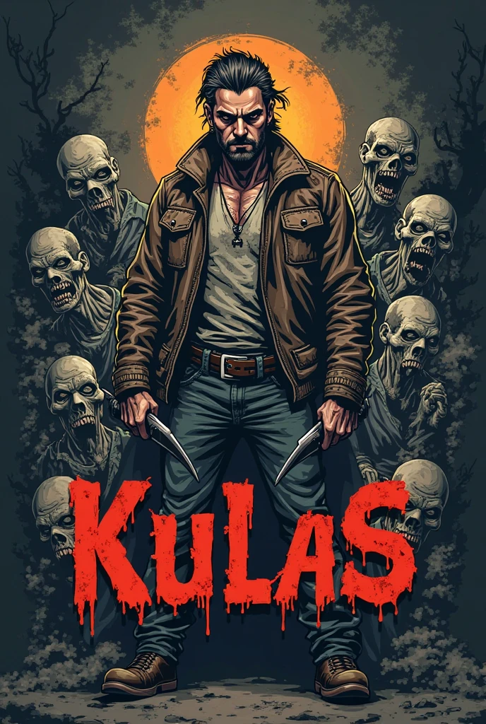 a black and white image of a skull, a hoodie, and three wolfs, blood and guts, profile pic, detailed cover artwork, wolf skulls, made of blood, wolves, gerald brom and vincent di fate, skull design for a rock band, cover with blood, metal album cover art, trail of blood follows behind it, by Yang Borun