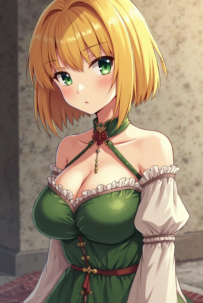 masterpiece, perfect anatomy, Precise, High Quality, 1 European girl, bob cut, light green hair, wavy, light green eyes, kind eyes, oval eyes, large breast, (saliva trail, arched back brush, bouncing breasts, open clothes, breast, nipples, 1boy:1.1), (squatting cowgirl position, head back:1.2)