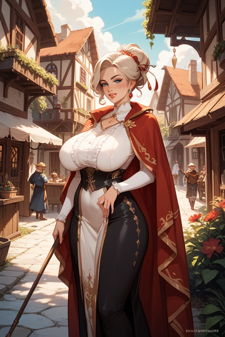 big breasts, short, cleavage, sagging breasts, dynamic lighting, harsh lighting, cleavage, solo, 1girl, big sagging breasts pulls down fabric exposing breasts and side boob, elegant dress, queen