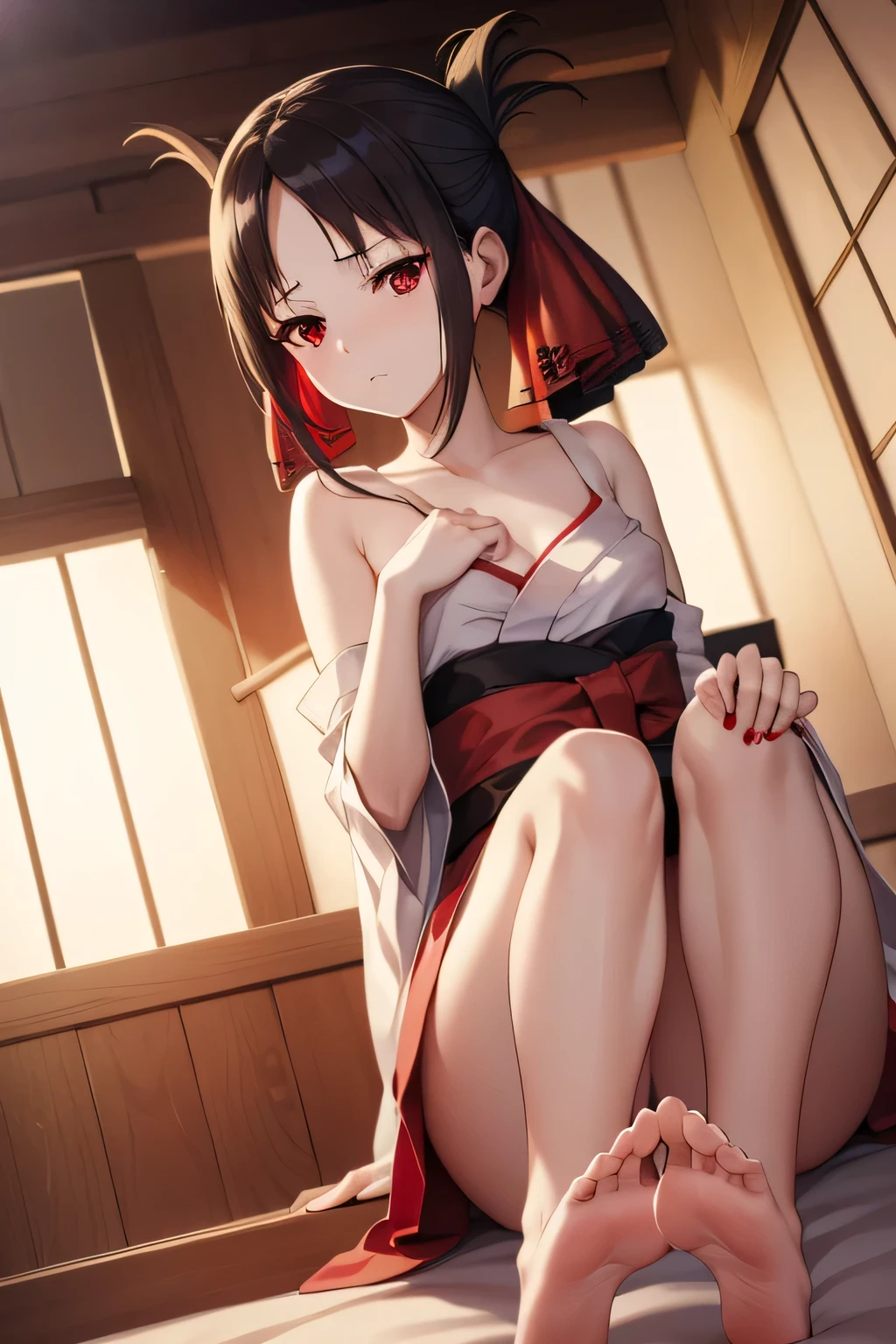 ((((((16 years old))))))、(((Aya Ueto : 1.3)))、(((A charming face)))、(((Young face)))、(((beautiful girl)))、(((A beautiful woman)))、Beautiful woman、Cute woman、((Innocent face))、((Ultra-detailed face))、((Detailed lips))、((Detailed eyes))、((double eyelid))、(((Beautiful Face)))、(((Beautiful, well-shaped eyes)))、(((Beautiful, well-shaped lips)))、Very Short Hair、ponytail、Pixie cut、BREAK、、BREAK、((((Wearing a shrine maiden outfit))))、BREAK、8 heads、(((slender)))、(((Slim body)))、(((Thin body)))、(((Slim woman)))、(((Flat Chest:1.2)))、BREAK、Photographic quality、Natural light、(フォトRealistic:1.4)、(Highest quality:1.2)、(Ultra-high resolution:1.2)、、RAW Photos、Realistic、High Detail、Film Grain、Detail Skin、Symmetrical、Delicate skin、Real human skin、pores、Super detailed、Detailed、(masterpiece : 1.2)、Thin face、Sharp Face、Small Face、Small face、Narrow shoulders、Small shoulders、Small shoulders幅、Slim shoulders、Narrow shoulders幅、Beautiful Japanese Woman、Beautiful Korean Woman、Slim womanモデル、Young Gravure Idol、Realistic young gravure idol、Young Sensual Gravure Idol、Young Pretty Gravure Idol、Japanese Model、Young Gravure Idol、((From the knee up))、Showing small breasts、(She spreads her legs and shows her pussy)、(Leg spread)、(arms behind back:1.0)、having sex、(((Expressions of ecstasy : 1.4)))、Squirting