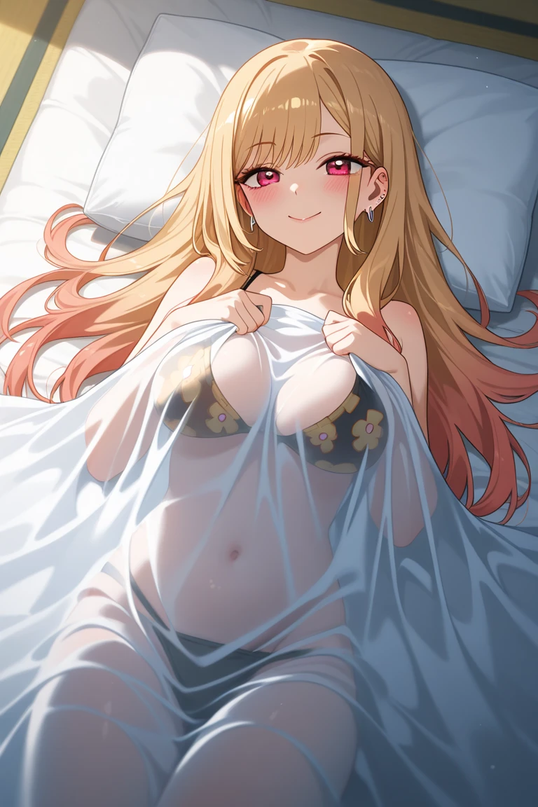 2 girls, the best, masterpiece, HD, (whole body), Symmetrical, Solitary, (whole body from head to toe), ((Moro Liberation Front)), slingshot bikini, unrealistic, (( Camel toe)), ((((translucent bikini)))), ((((translucent)))), ((((transparent)))), (((transparent clothing))), whole body视图, Look toward the camera, ((Life-size pillow)), ((dakimakura)), (Lying in bed),Physically Based Rendering, Beautiful women, Perfect body, Smile, bedroom, Giant breast, Barefoot, toe