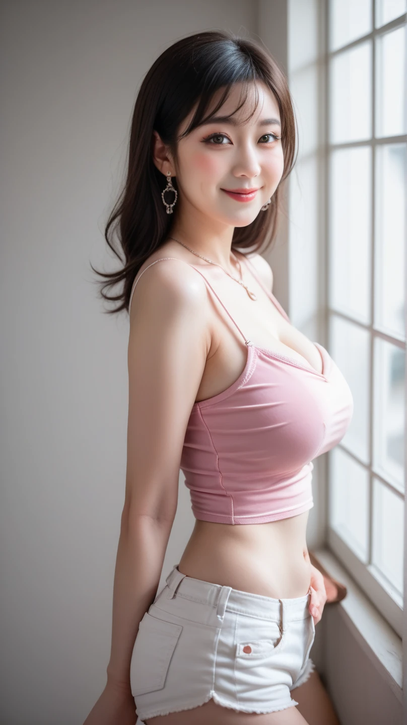 (((stands out nipple、Small nipples sticking out from the uniform)))、Dressed up、(Photo real:1.4)、(A hyper-realistic:1.4)、(Photorealistic:1.3)、 (gentle lighting: 1.05)、(Improve the lighting quality of your video:0.9)、32 k、 1Girl、20 years old girl、photorealistic lighting、Back lighting、Facial Lights、Ray Trace、(bright:1.2)、(Increase quality:1.4)、 (best quality real texture skin)、Fair eyes,Delicate and delicate face、 (tired and sleepy and satisfied : 0.0), Close-up of the face, dark pink and navy and orange volley ball uniform : 1.3,(very tight highneck uniform,Tight uniform、high neck uniform、Sleeveless uniforms、no sleeve,mini skirt), (Bodyline mood improvement:1.1)、Glossy skin、pornstar、韓国アイドル、乃木坂アイドル、Sculptural Idol Pose、Beautiful actress、Neat woman、whole body, and spread the legs apart, big breasts, slender waist and hip(braless,small and hard nipples,((natural detailed nipples)),slender waist and hip,beautiful long legs,((cameltoe)),wavy hair,black and gold hair,((7heads tall,little smile,blush,sexy,wavy hair)),((colorful based dark pink volleyball uniform)),((sweat and grossy skin))、((embarrassed))、randam sexy pose,(((brales,no-bra、stands out nipples、stands up nipples、small nipples,Her nipples stand out clearly from her uniform.))),(((braless,no-bra、stands out nipple,stand up nipple,small nipple,Her nipples stand out clearly from her uniform.)))