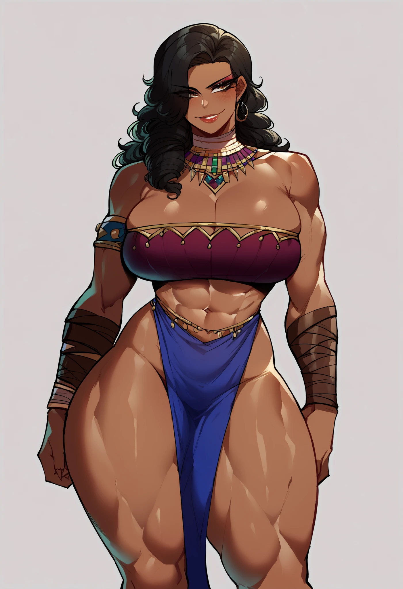 1fille, (mignonne),femme arabe, dark skinned, puffy lips, cheveux brun, long cheveux, dreadlocks, yeux saphir, Muscular legs, fit girl, fit, bursting breasts, petit seins, fantasy harem clothe, Desert in the background, arabic city in back, dune