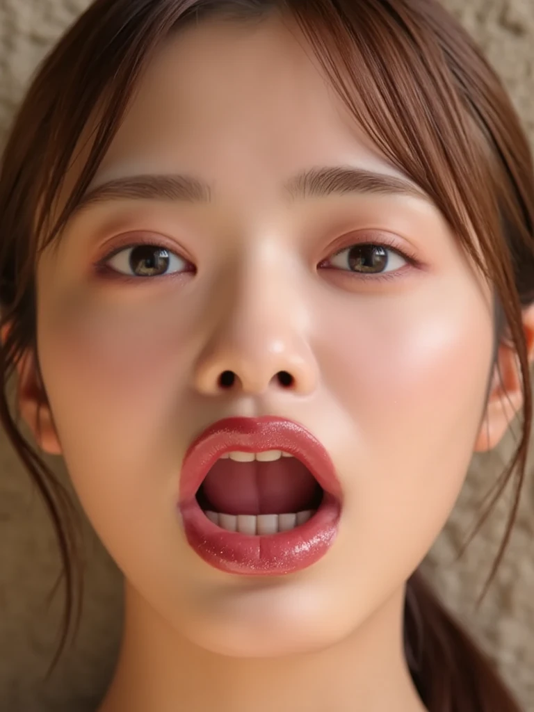((highest quality)),(超A high resolution),(Very detailed),(Detailed Description),((The best CG)),(masterpiece),Very detailedなアート、(highest quality、8k、32k、masterpiece)、(Realistic)、(Realistic:1.2)、(High resolution)、Very detailed, (Close-up face:1.6), Very beautiful face and eyes, Big eyes, 1 female、Tight waist、Delicate body、(highest quality、Attention to detail、Rich skin detail)、(highest quality、8k、Oil paints:1.2)、Very detailed、(Realistic、Realistic:1.37)、Bright colors、(Casual Fashion:1.3)Frowning, Ahegao,(Long Tongue, Verbal invitation), Textured skin,Beautiful Japanese Woman,