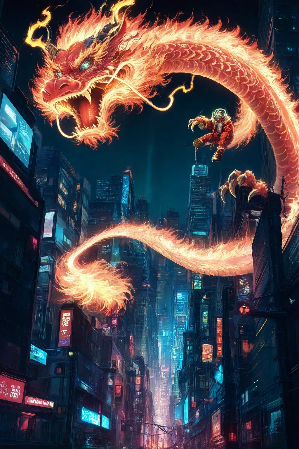 CHARIZARD SAMURAI GRAFFITI CYBERPUNK 