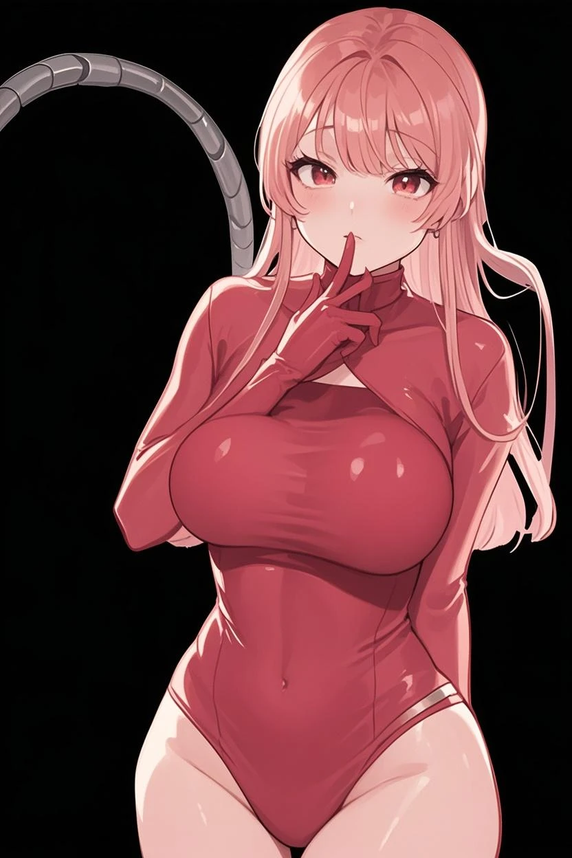blush, neckline,, Red eyes, Red Fingerless Gloves,Brilliant aura, natural light, masterpiece,  shiny skin, juicy lips ,by the wide, Beautiful, kawaii, adorable, reaching, , hug, kawaii lollipops,random hairstyle, random clothes, brown fur, (((pink highlights in hair))), Yellow hair without eyes)), SNAKE, random pose, random background, random action, sexy, hot, nipple slip, Whole body, random expression