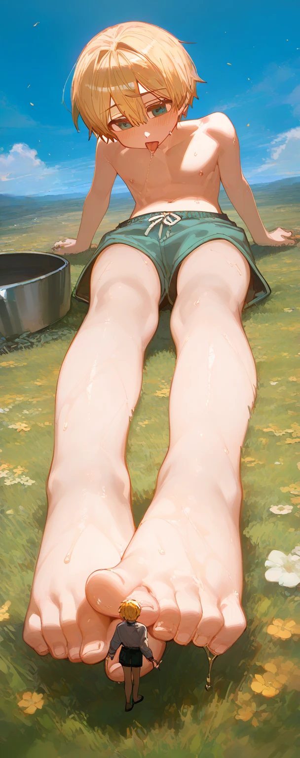 toph showing off her scrunched soles 