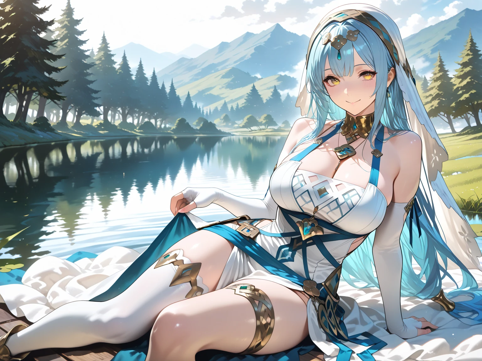 merfolk，gentleness，ocean floor，Clothes are not revealing