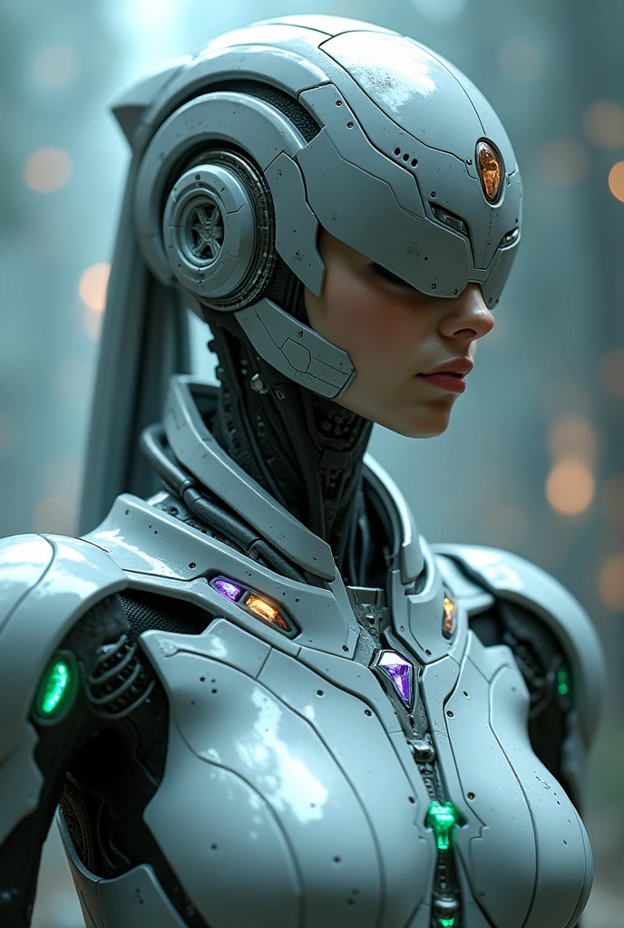 Intricate 3d rendering of highly detailed beautiful ceramic silhouette female robot face, robot, robot part, 150 mm, beautiful studio soft light, rim light, vibrant details, luxurious cyberpunk, lace, surreal, anatomy, facial muscles, cables wires, microchip, elegant, beautiful background, octane rendering, HR Giger style, 8k, best quality, masterpiece, illustration, very delicate and beautiful, very detailed, CG, unity, wallpaper , (fidelity, fidelity: 1.37), amazing, fine detail, masterpiece, best quality, official art, extremely detailed cg unity 8k wallpaper, absurd, unbelievably absurd, robot, silver helmet, full body, sitting write