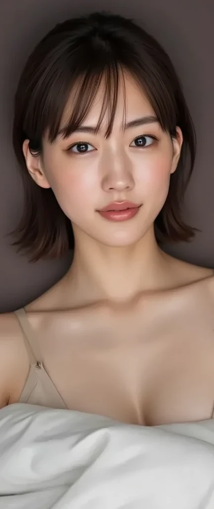 a close up of a woman with a very big breast, beautiful south korean woman, beautiful young korean woman, girl cute-fine-face, gorgeous young korean woman, asian beautiful face, with short hair, popular korean makeup, portrait cute-fine-face, young adorable korean face, gorgeous face portrait, inspired by Yanjun Cheng, beautiful asian girl