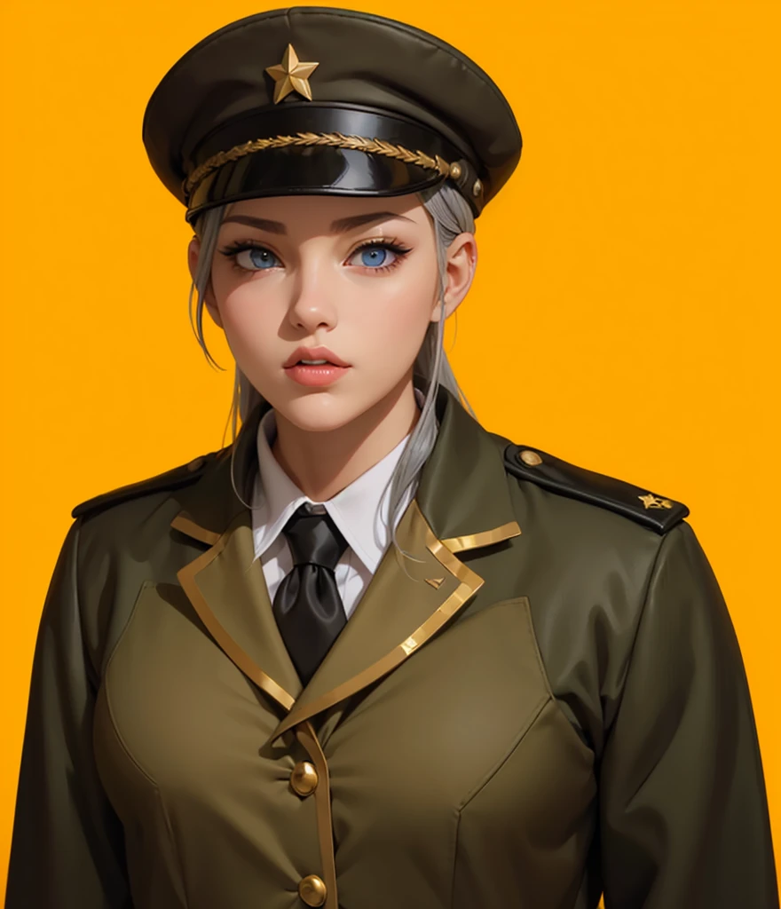 Sexy Mirko from My Hero Academia as a bunnygirl military officer waifu, Azure Lane, trending anime realism on Pixiv, sfw, kawaii, military outfit, high rank soldier, beautiful make-up, eyeshadow, lipstick, full lips, wide hips, shiny skin, breasts covered in baby oil, exposed breasts, in office, WWII, crazy smile, dictator, military leader of the German Military in World War 2, sinister beauty, Third Reich, German military officer waifu, Photorealistic, highly detailed, hyperrealism, ray tracing, high quality vector, high resolution, bunnygirl military Waifu, large breasts, hentai, lewd, 2 bunny ears, 1 girl