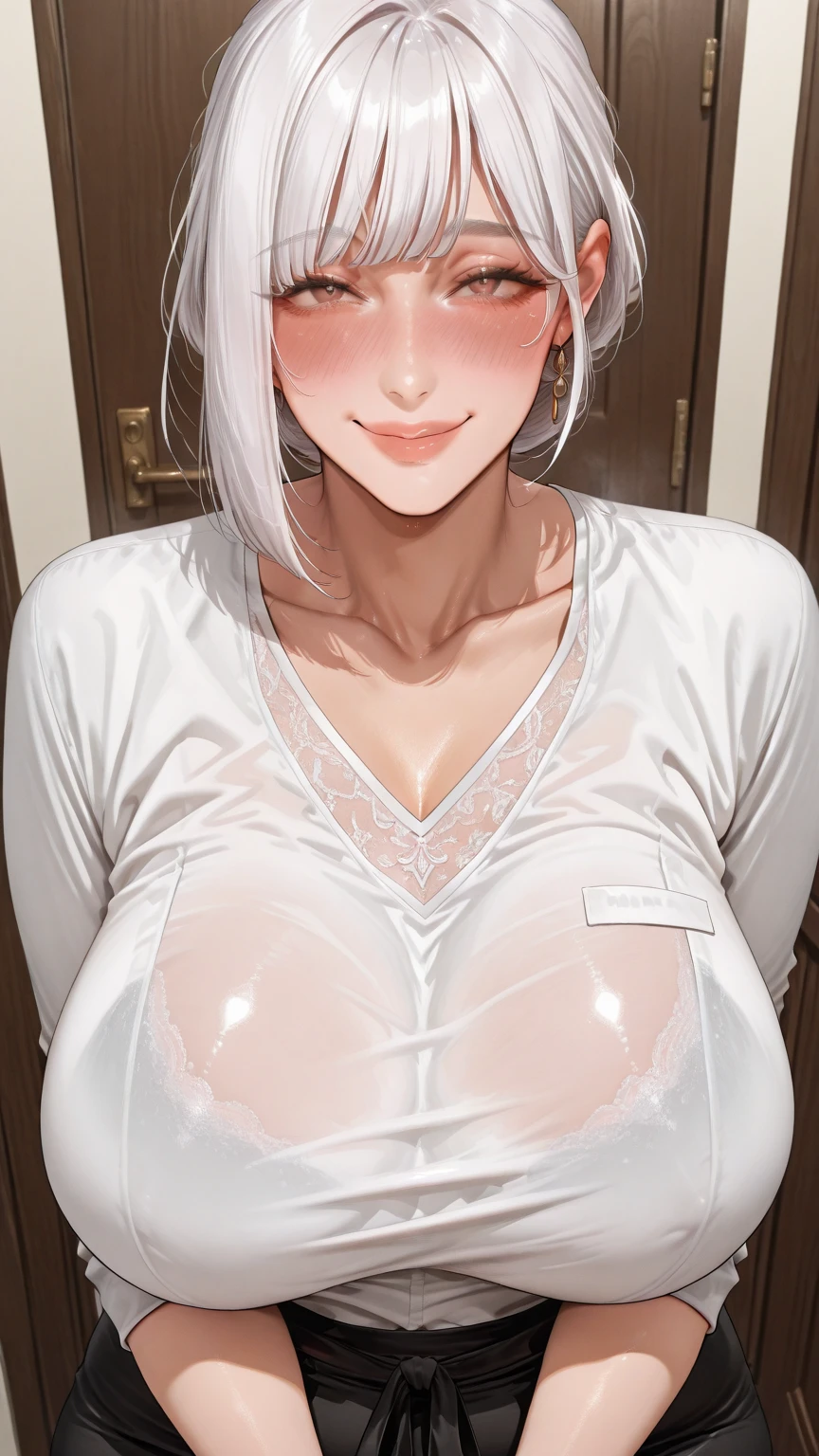 I want super white skin,Large Breasts