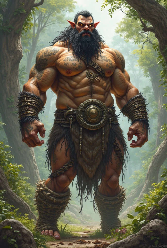 Barefoot, hairy, naked man
