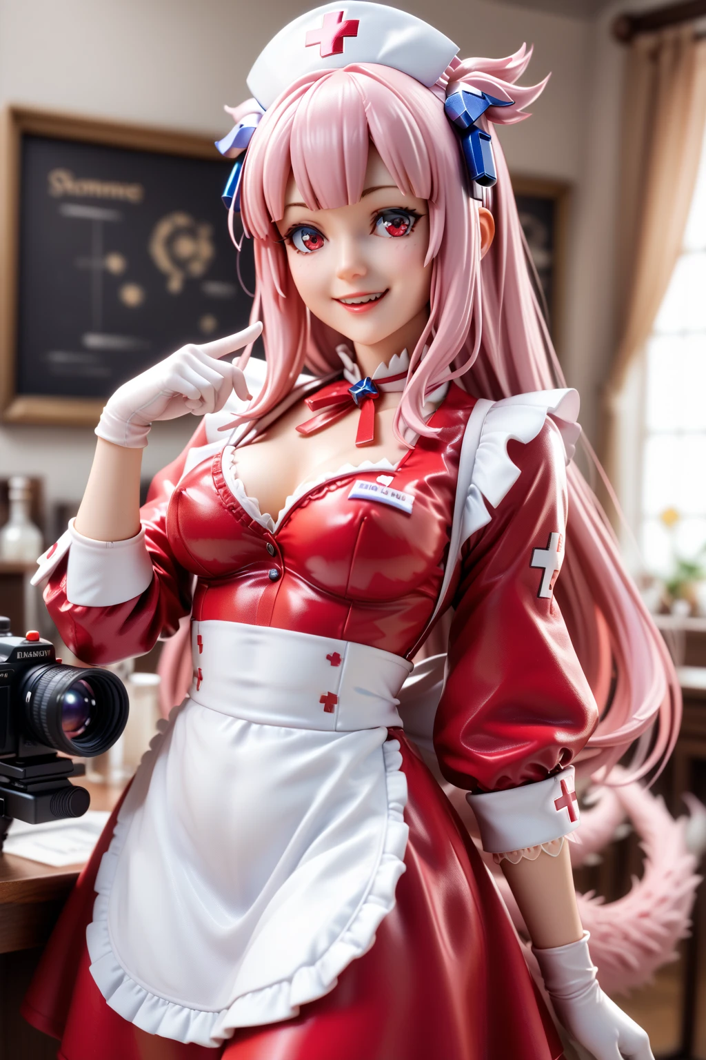(Photorealistic:1.8, highest quality:1.8,8K masterpiece:1.8,High resolution,Mastepiece:1.8,RAW Photos,Cinematic lighting),No split screen、morning、maid Cafe、(A female store clerk wearing a maid outfit:1.5)、(Soryu Asuka Langley)、
(Completely naked、choker、Medium chest、mini skirt、Wide open chest、Beautiful thighs、Plump nipples)、
(Beautiful and shining red, blue, white, brown, silver, pink hair:1.5)、Sparkling Blue Eyes、looks fun、Smile、holding a coffee cup、Random Pause、Random Angle
