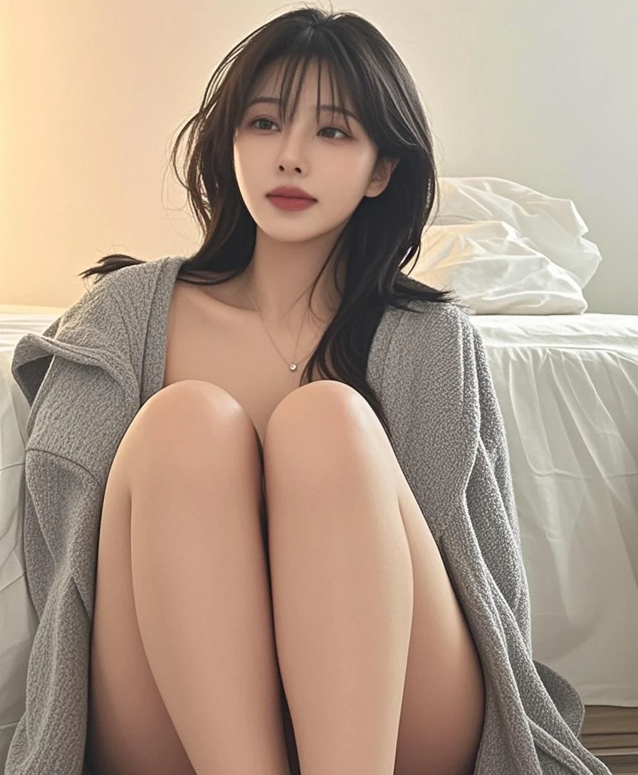 (8K, RAW photo, Top quality, Masterpiece: 1.2, Realistic, Photorealistic, High contrast, photon maping, photon maping, Photorealistic, Ultra-detailed, Professional lighting, Low angle: 1.2), (1 girl), (Solo: 1.5), (Full-body), (height of 165cm), (18-year-old schoolgirl), (sobu), (kneeling on a bed),  (over knee socks: 1.2), (比基尼: 1.5),  (tie: 1.2), (squatt，Crotch Spread Wide，looking to the front), (), (M-shaped legs), (180 degree leg open), (Crotch open: 1.2), (light brown medium hair), (see-through wet white panties: 1.5),  (Black heels: 1.5), (beautfully face: 1.3), (Perfect proportions: 1.2), (Long legs: 1.2), (small: 1.3), (Panties visible from under skirt: 1.3), (Female Pubic Hair Clearly Visible: 1.4), (Pubic hair: 1.4), (with no underpants: 1.2), (Textured skin)，high-heels，ssmile，Keep one's mouth shut，cleavage，Expose one shoulder