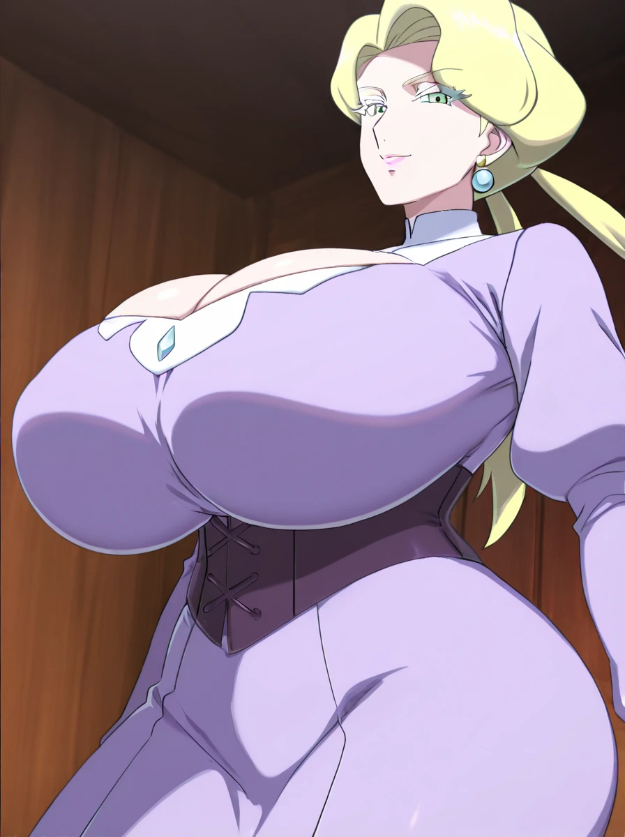 bride senjo_tsunade in an extremely tight wedding dress, with her extremely_gigantic _huge_breasts naked in church, best quality, hentai pose, detailed face,detailed breasts, detailed eyes, highres
