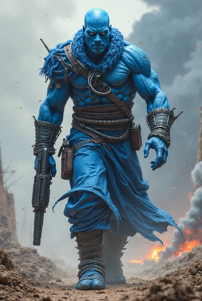 God Shiva full body ,hindu god, raw photo , ultra wide , uhd, leica, realistic , 3dx max, natural light, industrial rusty, blue orange mask and background, uhd, 8k , fujifilm xt4, uhd, HENRI CARTIER-BRESSON photographer, octane render otoy , muscle definition.