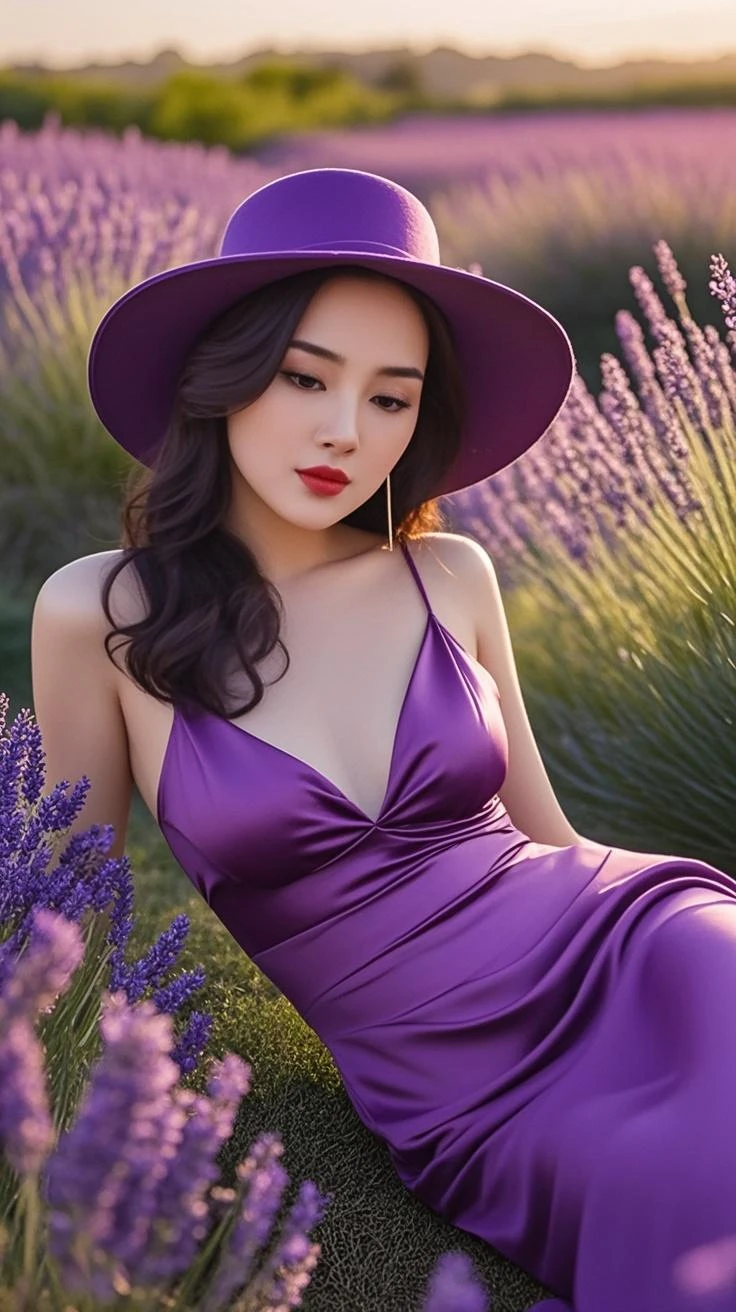 Masterpiece, Top quality, Best quality, offcial art, Beautiful and aesthetic, (1 mature girl), Cute, Deep V, lean forward, Above Knees, Medium shot,extreme detailed details, Colorful, highest details, royal, Princess, crown, Flower garden, Purple dress at a royal wedding