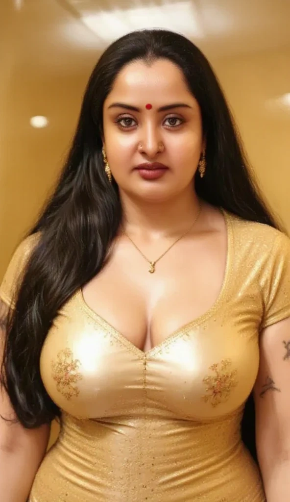 50yo mature MILF Anushka Shetty,((best quality)), ((masterpiece)), ((realistic)), eye kajal, mascara, red lips, sensual Beauty, mommy, full figured mommy, provoking body, extreme sweat, sweat soaked skin, slight stretch marks, alluring figure, bulging figure, thick charming lady, curvy, thick navel, full figured woman, eye kajal, massive breast, full body, styled hair, pierced eyes, female face,royal aura, trend on artstation , sharp focus, studio photo, intricate detail, very detailed, detailed eye, illustration, very detailed, sharp focus, digital render, professional, 4k
