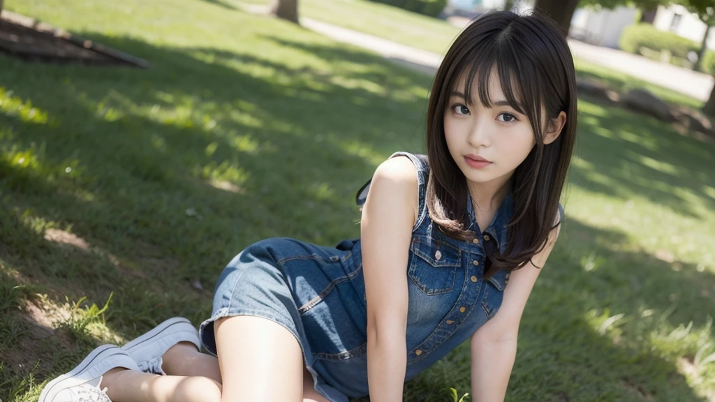 (8K) Beautiful Japan woman, Japan sister, cute eyes, beautiful eyes, beautiful Japan face, beautiful skin, beautiful hands, cute smile (white T-shirt) healthy body, slender body, full body figure, Japan person with good style, Japan person with beautiful feet (Night park)