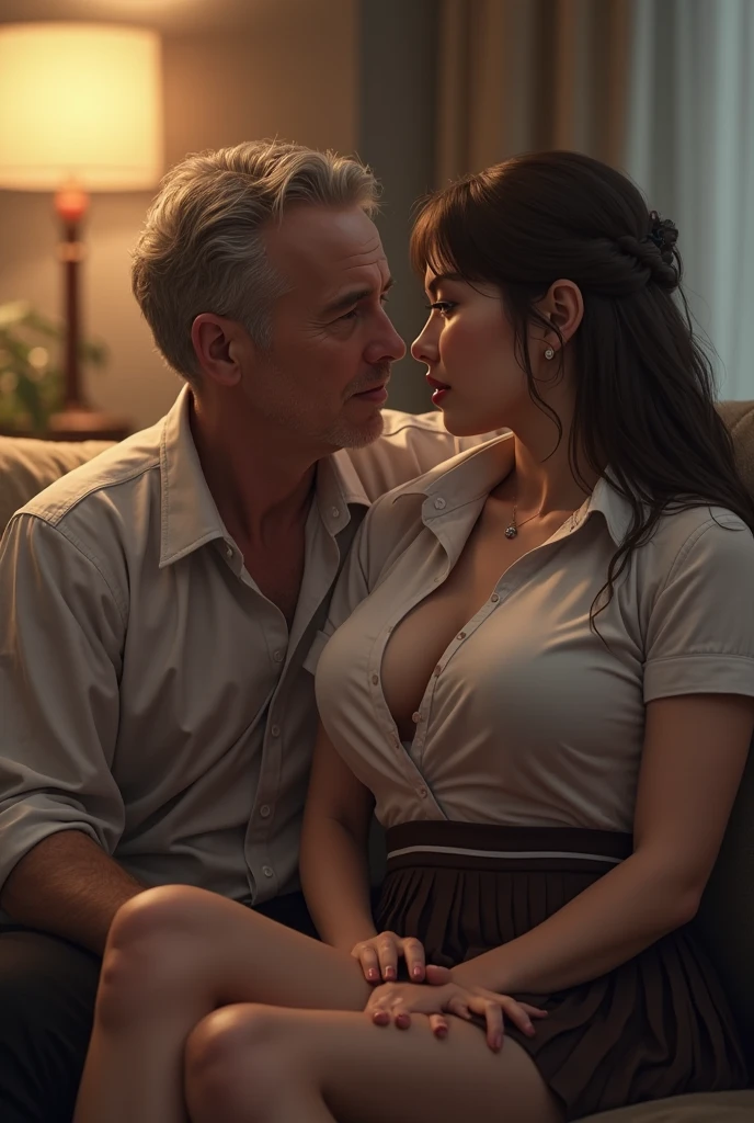 8K, raw, lovey-dovey, blush, milf ,mature, masterpiece, sex