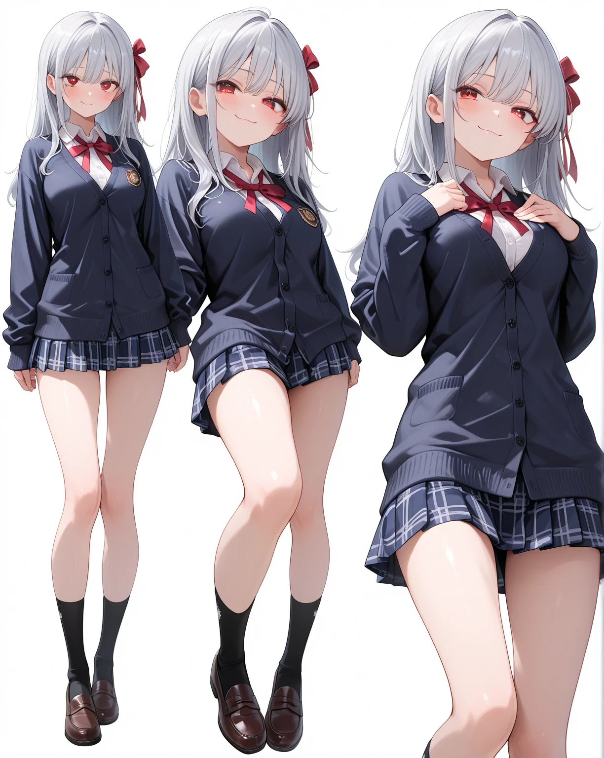 girl, alone, whole body, From head to toe, Are standing, (Huge_chest:1.3),

Character design sheet, Character Reference Sheet, 設計図のSchematic, Drafting, Blueprint, Schematic,
((Character design sheet:1.7, Character Reference Sheet:1.7,)),

anime/cartoon character wearing a girls , 1girl, alone, Thigh-high socks, blazer burezaa (blazer), Ahoge, Long Hair, bow, , shoes, loafers, ribbon, (Very short skirt:1.4), (panties:1.5),, (Good:1.7),(In underwear:1.8),nsfw,Full nudity、