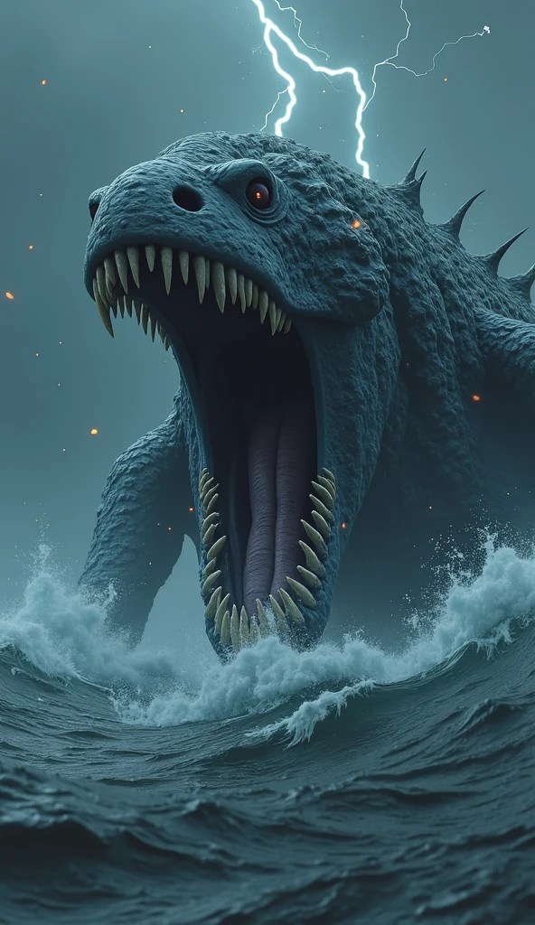 ((best quality)), ((masterpiece)), (detailed), A digital illustration of people being attacked by underwater monsters in a dark, murky ocean setting