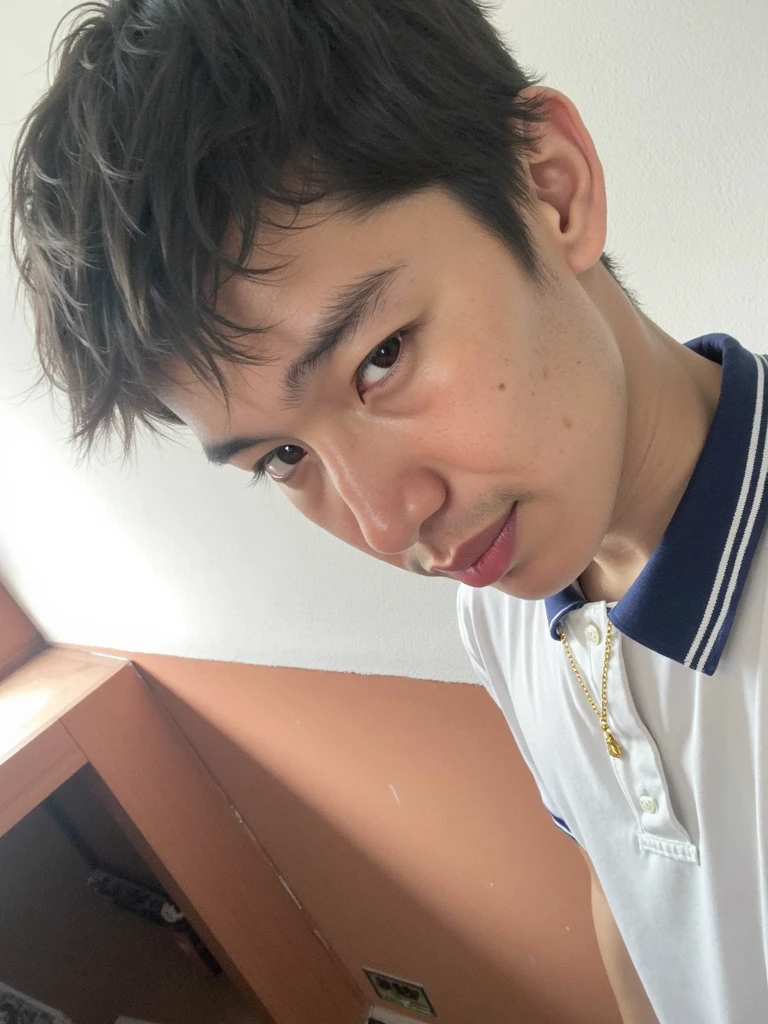 boy taking selfie smiling
