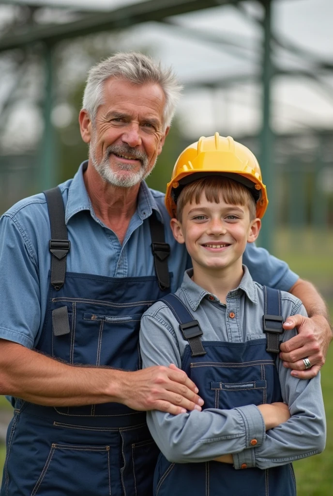 Miner dad with his son