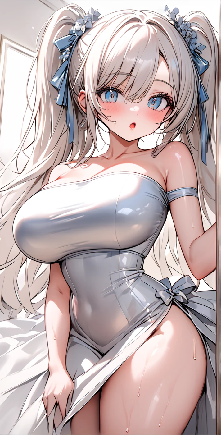 asuna(blue archive),1girl,solo,halo,Females in heat,super huge breasts,looking at viewer