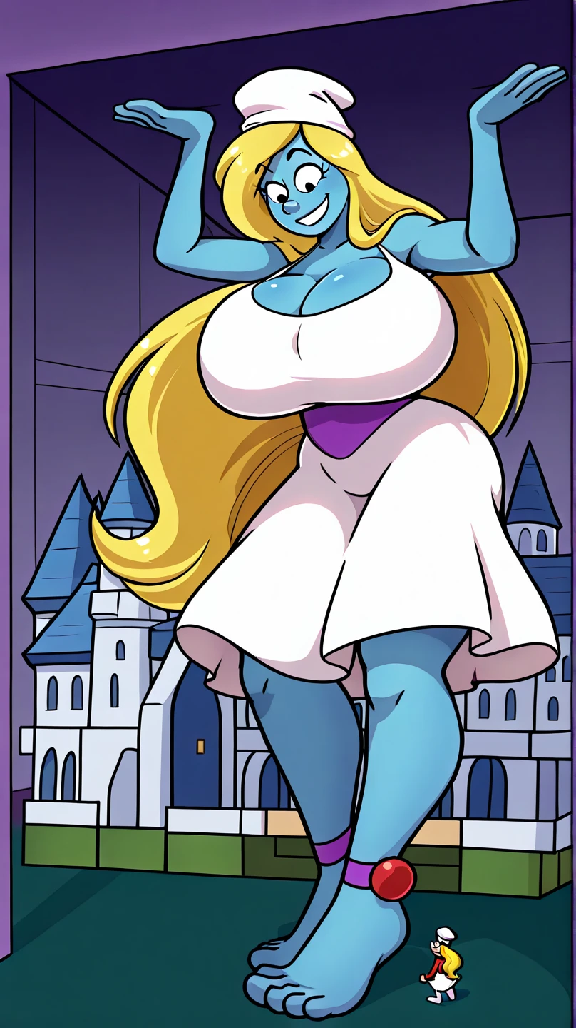 ((Best quality)), ((Masterpiece)), (detailed), perfect face perfect figure, Middle Ages, forest background, 26 year old, Scandinavian woman, Princess, Golden hair, bun-like hairstyle, bright blue eyes, pale skin, large breasts, tight blue dress, off shoulder, cleavage, diamond tiara, blue heels, walking, high resolution, (ultra-detailed), (best illustration), (best shadow), (absurdres), (perfect hands, perfect anatomy), (4k textures), epic artistic, sharp focus, even lighting, insane details, intricate details, hyperdetailed, rich colors,