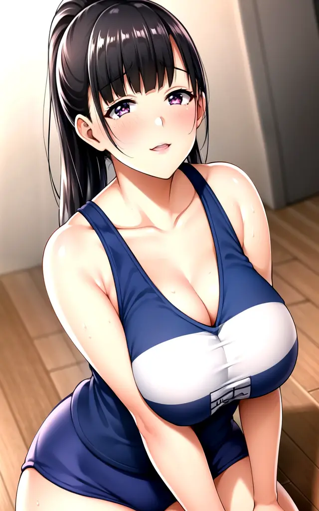 nsfw,Highest quality、In 8K、masterpiece、Hmph、超A high resolution、RAW Photos、(Photorealistic:1.3)、Natural soft light、(Depth of written boundary)、Slender、(whole body:1.2)、Detailed face and eyes、Realistic、Sharp pupils、Inside the warehouse、(Dynamic action poses)、Young face、Beautiful 17 year old girl、Glowing Skin、(Shortcuts:1.5、forehead:1.5)、Beautiful brown hair、Red Eye、(blush:0.7)、((Embarrassed face:1.2,Blushing:1.8))、Crying face:1.5、Sweat、(School Swimsuit:1.8)、(Thighs Thighs Thighs Thighs:0.8)、(Huge Breasts:1.7)、((Top view:1.4)))、(Erect nipples:1.4)、(Small nose、Small Nose)、((vagina、SEX:1.5、Strong man))、Attractive waist、(Overflowing Sex Fluids:1.5)、((bed、bedに横たわる:1.5、Lying on your back:1.4、Lie down:1.2))、(Put your chest close:1.1、 has accumulated between her breasts:1.2)、(((whole body:1.8)))、I want to see you from head to toe