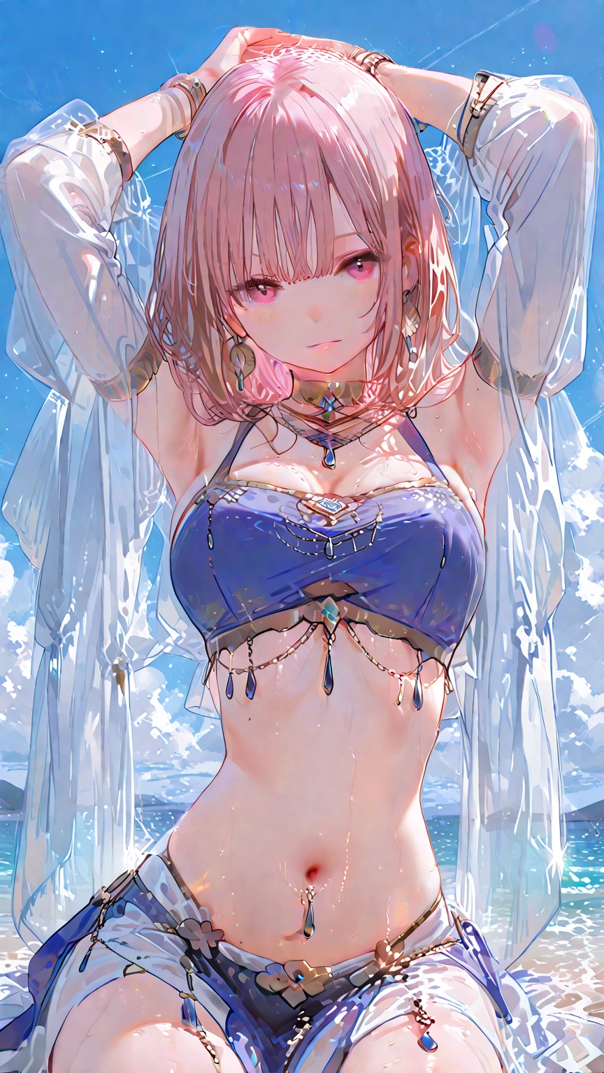 1 woman、Radiant hair、fluffy and soft hair、Sparkling eyes、爆乳、Too large breasts、Seductive breasts、Sheer underwear、Tiara of the Goddess、goddess god々Feeling、lace cape、aquamarine choker、Castle Room、Long Lace Bale、Ruffles and ribbons、A smile、The upper part of the body、 A glowing wand made of crystal.、Wings encrusted with aquamarine、A benevolent look、Eternal brilliance、Too large breasts、爆乳、puffy chest、Cinderella's Castle、Navel Ejection、I can see my nipples