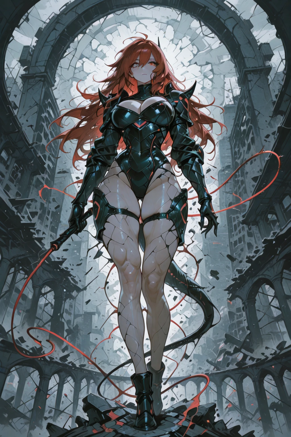 (megan fox:1.25), (draconic alien biomechanical succubus with carnage & witchblade physique:1.25), (megan fox as a muscular alien draconic biomechanical demonic woman with flayed skin, gigantic horns, & necrotic metallic muscle:1.5), (alien biomechanical full bodysuit:1.45), (perfect fingers:1.25), ((wide shoulders & upper body:1.25)), (very skinny legs:1), (huge muscular arms:1.45), (ten pack abs:1.25), (full body view:1.25), choker, detailed eyes, (looking at viewer), (smile:1.25), (blank dark background:1.25), in the art style of H.P. Giger, (beautiful girl face:1.25)