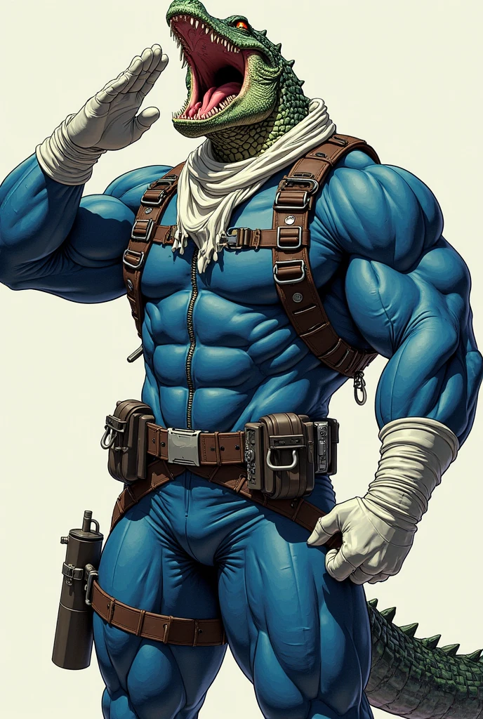 fullbody view, strong bulky burly tanky male otherworldly anthro bipedal alien creature military soldier wearing unique wet cloth balaclava mask covering his head and face, vibrant colors, wet tactical camouflage combat bodysuit with penis bulge, soaked wet stepping out of deep water onto the shore, sunny day, macro detailed movie