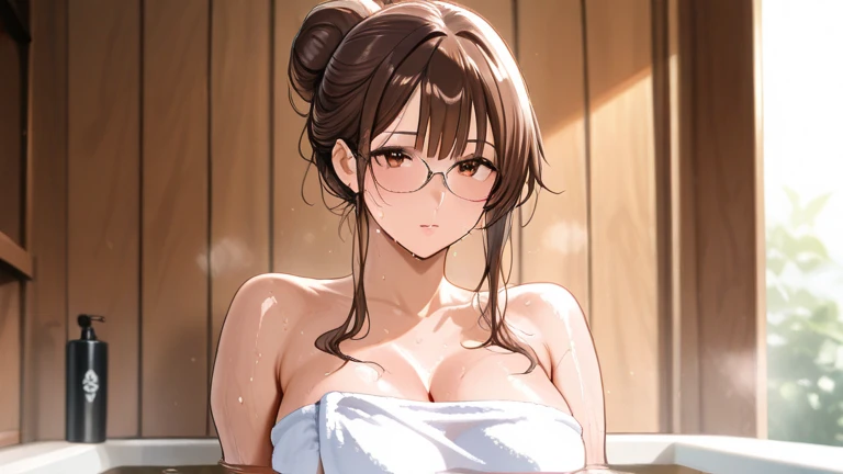 Shooting pussy from behind, Turn your ass to the camera, Sex,Milky white semen is ejaculated into the pussy,(Highest quality, 8k, 4K, High resolution, masterpiece:1.2), Very detailed, Anime Style:0.9, Realistic, Bright colors, Written boundary depth, Blurred Background,  alone, 1 female, (Black Hair, Long Hair, Braid, Glasses, Dark brown eyes), Beautiful facial details, Beautiful Eyes, Long eyelashes, Soft lips, (Small face), (smile:1.3),  ((Completely naked:1.2,  )), （On all fours）, Erect nipples、 Big erect clitoris, Big cleavage, Emphasis on the crotch, Crying face, Sexで疲れてぐったりしている, Sweat, Blushing, My body is soaked, Cloudy semen overflowing from the pussy, Cloudy semen splattered on her chest, Cloudy semen spilling from the mouth, A face covered in milky semen